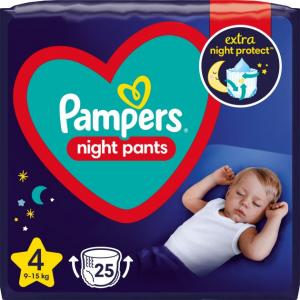 Pampers Підгузки-трусики нічні Night Pants 4 (9-15 кг) 25 шт (8006540234709) в інтернет-магазині babypremium.com.ua