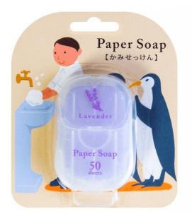 Paper Soap Паперове мило Лаванда (Японія), 50шт 4975541027730 в інтернет-магазині babypremium.com.ua