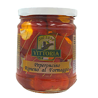 Vittoria Перец фаршированный сыром Peperoncini ripieni formaggio 212г (8010146005311) в интернет-магазине babypremium.com.ua