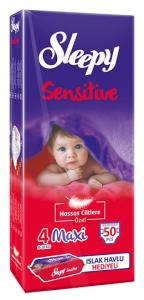 Sleepy Sensitive Подгузники Maxi 4 (8-18 кг) 50 шт (8681212060307) брак упаковки Sleepy Sensitive Подгузники Maxi 4 (8-18 кг) 50 шт (8681212060307) брак упаковки в інтернет-магазині babypremium.com.ua