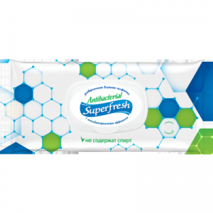 Superfresh Вологі серветки Antibacterial 120 шт. (4823071642285) в інтернет-магазині babypremium.com.ua