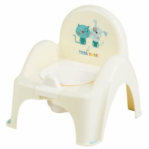 Tega Baby Горшок-стульчик Кот и Пес (молочный) PK-007 (5902963009289) в интернет-магазине babypremium.com.ua