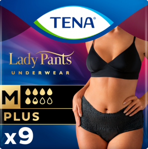 Tena   Lady Pants Plus   Medium 9  Black (7322541130637)   2   - babypremium.com.ua