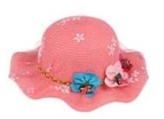 Шляпа (для девочки) с полями, цветами Турция (Y7701) в интернет-магазине babypremium.com.ua