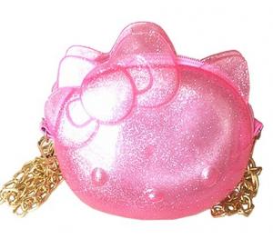 СКОРО В ПРОДАЖЕ! Wisecol Сумочка детская силиконовая Hello Kitty розовая с блестками в интернет-магазине babypremium.com.ua