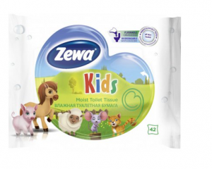 Zewa Вологий туалетний папір Kids 42 шт (7322540796551) в інтернет-магазині babypremium.com.ua