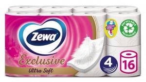 Zewa Туалетний папір Зева Exclusive 16р ultra soft (4х шаровий) 7322541188812 в інтернет-магазині babypremium.com.ua